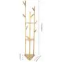 Aufee Coat Rack, Durable Reliable Free Standing Multi-Layer Coat Rack Hanger Cloth Shelf Home Bedroom Living Room Hallway for Book, Shoes, Coats, Hats(Natural Color)