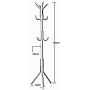 Coat Rack Floorstanding Modern Simple Bedroom Hangers Clothes Storage Rack 2 Colors Optional Wall Hanger White Living Room Haiming (Color : Gold)