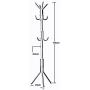 Coat Rack Floorstanding Modern Simple Bedroom Hangers Clothes Storage Rack 2 Colors Optional Wall Hanger White Living Room Haiming (Color : Gold)