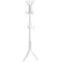 LANGRIA Standing Entryway Coat Rack Coat Tree Hat Hanger Holder 11 Hooks for Jacket Umbrella Tree Stand with Base Metal, White