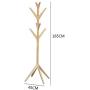LLDDP Coat Hooks Hat Clothes Stand Multifunctional Coat Racks Free Standing Coat Rack Stand Pine Wood Tree-Shaped Display Coat Hat Hanger With 4 Tiers 8 Hooks And Solid Feet Organizer For Clothes Scar