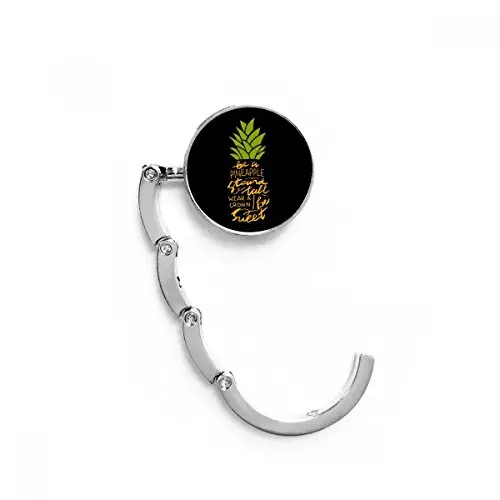 Be a Sweet Pineapple Fruit Quote Table Hook Folding Bag Desk Hanger Foldable Holder Be a Sweet Pineapple Fruit Quote Table Hook Folding Bag Desk Hanger Foldable Holder