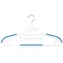 Nabowei Plastic Hangers 20 Pack Multifunctional Space Saving Plastic Hangers for Clothes, Slim & Heavy Duty with Non Slip Rubber Coating, 360° Swivel Hook, Blue, 20 Pack
