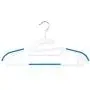 Nabowei Plastic Hangers 20 Pack Multifunctional Space Saving Plastic Hangers for Clothes, Slim & Heavy Duty with Non Slip Rubber Coating, 360° Swivel Hook, Blue, 20 Pack