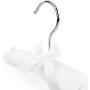 HANGERWORLD 3 White 11.8inch Satin Kids Baby Toddler Padded Cushioned Clothes Coat Top Hangers with Chrome Hook