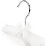 HANGERWORLD 3 White 11.8inch Satin Kids Baby Toddler Padded Cushioned Clothes Coat Top Hangers with Chrome Hook HANGERWORLD 3 White 11.8inch Satin Kids Baby Toddler Padded Cushioned Clothes Coat Top Hangers with Chrome Hook