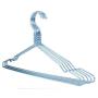 10Pcs Fancy Pink Blue Aluminum Metal Hanger for Clothes, Light Space Saving Dress Twisted Hanger with Notches Random Color