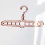Dsxnklnd 5Pcs 360 Rotation Multifunction Space Saving 9-Hole Magic Clothes Hanger Closet Hanger with Hook