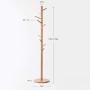 XZSAW Floor Standing Hat and Coat Coat Rack Clothes Hat Tree Retro Wood Hanger Floor Hanger Coat Rack Bedroom Simple Clothes Shelf Disassembly Simple Modern Single Rod (Color : Style A)