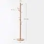 XZSAW Floor Standing Hat and Coat Coat Rack Clothes Hat Tree Retro Wood Hanger Floor Hanger Coat Rack Bedroom Simple Clothes Shelf Disassembly Simple Modern Single Rod (Color : Style A)