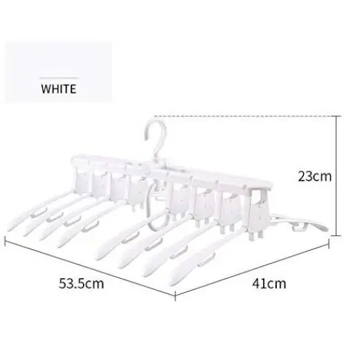 EvaroFly Multipurpose Magic Stretch Folding Hanger, Save Space Storage Clothes Hanger, Household Travel Camping -a- 53.5x41cm