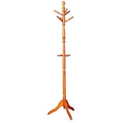 HGXC Solid Wood Coat Rack, Creative Floor-Standing Bedroom Hanger Porch Hanger Wood Color/White Clothes Hook (Color : Wood Color)