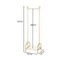 Y.H.Valuable Coat Racks Nordic Wrought Iron Coat Rack Floor Rack Bedroom Living Room Clothes Rack Simple Gold Floor Hanger Entryway Furniture