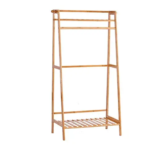 HXGL-Hanger Coat Rack Floor Rack Solid Wood Simple Rack Hanger Home Bedroom Wooden Clothes Rack Multifunction (Size : 70 Long)