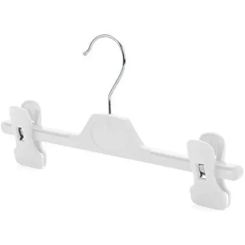 HANGERWORLD 12 White 11inch Plastic Kids Coat Clothes Garment Pants Skirt Clip Baby Toddler Hangers HANGERWORLD 12 White 11inch Plastic Kids Coat Clothes Garment Pants Skirt Clip Baby Toddler Hangers