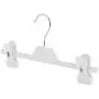 HANGERWORLD 12 White 11inch Plastic Kids Coat Clothes Garment Pants Skirt Clip Baby Toddler Hangers HANGERWORLD 12 White 11inch Plastic Kids Coat Clothes Garment Pants Skirt Clip Baby Toddler Hangers
