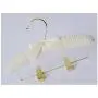 Inveroo 5pcs/lot 25cm Childrens Cloth Hangers Gold Trousers Clips Baby Hanger Clothes Rack