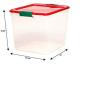 Homz 31 Quart Latching Bin Holiday Clear Storage Container with Lid, Medium(pack of 8)