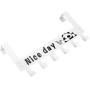 Art Over Door Hook Keys Hook Hanger 6 Hook Rack Clothes Holder for Closet Cabinet Door Wall Decor(White)