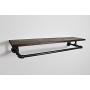 Clothes Rack With 24" Shelf, Rustic Clothing Rack, Industrial Open Shelving, Pipe Shelf with Hanger Rack