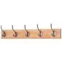 Wall Mounted Clothes Hanger Coat Rack Bamboo Robe Towel Keys Holder 5 Hooks 24inches Bamboo Natural Wall Mounted Clothes Hanger Coat Rack Bamboo Robe Towel Keys Holder 5 Hooks 24inches Bamboo Natural