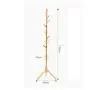 Y.H.Valuable Coat Racks Solid Wood Coat Rack Hanger, Floor Bedroom Hanger Vertical Clothes Rack Modern Multi-Layer Indoor Storage Rack Entryway Furniture (Color : Brown)