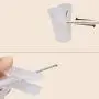 WZP Hanger,Five Loaded Non-Slip Pants Clips,Plastic Hanging Pants Clips,Stainless Steel Telescopic Pants Clips Durable/White/As Shown