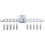 LALANG Folding Portable Clip Drip Hangers for Baby Clothes Socks Laundry Drying Space Saving Travel Plastic 10 Clips (Gray)
