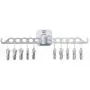 LALANG Folding Portable Clip Drip Hangers for Baby Clothes Socks Laundry Drying Space Saving Travel Plastic 10 Clips (Gray)