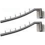 Vaorwne 2 Pack Stainless Steel Clothes Hanger with Swing Arm Holder Clothing Hanging System Duty Drying Rack Wall Mount, Wall Hangers for Clothes,Brushed