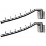 Vaorwne 2 Pack Stainless Steel Clothes Hanger with Swing Arm Holder Clothing Hanging System Duty Drying Rack Wall Mount, Wall Hangers for Clothes,Brushed