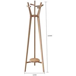 TD-Coat Racks Clothes Hanger Drying Rack Hanging Hat Rack Solid Room Bedroom Wood Frame Bag Rack