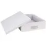 Bigso Oskar Fiberboard Label Frame Document Letter Box, 3.3 x 10.2 x 13.8 in, White Bigso Oskar Fiberboard Label Frame Document Letter Box, 3.3 x 10.2 x 13.8 in, White