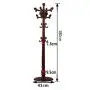 WZP Household Coat Rack Solid Wood Floor Bedroom Hanger Vertical European Clothes Rack Assembly Combination Hanger Simple Bedroom/Brown / Style1 WZP Household Coat Rack Solid Wood Floor Bedroom Hanger Vertical European Clothes Rack Assembly Combination Hanger Simple Bedroom/Brown / Style1