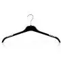 HANGERWORLD 20 Black 18.5inch Plastic Notched Coat Clothes Garment Top Hangers Metal Swivel Hook HANGERWORLD 20 Black 18.5inch Plastic Notched Coat Clothes Garment Top Hangers Metal Swivel Hook