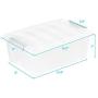 Giantex 6-Pack Storage Boxes Storage Tote Boxes W/Clear Lid 13 Quart / 12 Liter Each Liter Latch Stack Tubs Bins w/Clear Lid Latches Handles (6)