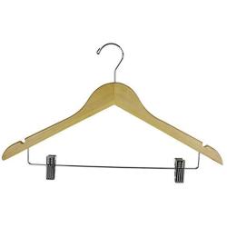 Shop72 - Cloth Hanger 17 inch For Suits , Pants, Skirt or Slack - Wood Set12