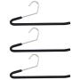 HANGEASE HANGERS - Richard Chrome Black Friction Slacks Hangers - Three Pack Slack Pant Trousers Jean Hangers - Pant Hangers - Open Ended Pants Easy Slide Organizers - Cedar Blocks for Clothes Storage HANGEASE HANGERS - Richard Chrome Black Friction Slacks Hangers - Three Pack Slack Pant Trousers Jean Hangers - Pant Hangers - Open Ended Pants Easy Slide Organizers - Cedar Blocks for Clothes Storage