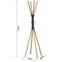 SLH Solid Wood Coat Rack Floor Bedroom Hangers European Style Simple Clothes Rack Simple Wrought Iron Floor Racks (Color : White)