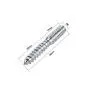 uxcell 8Pcs M8 50mm Long Hanger Bolt Double Headed Bolt Self-Tapping Screw for Furniture
