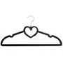 10pcs Random Color Non-Slip Ultra-Thin 360 Degree Swivel Flocked Adult Clothes Hangers with Heart Tie Bar, Notched Shoulders for 10pcs Random Color Non-Slip Ultra-Thin 360 Degree Swivel Flocked Adult Clothes Hangers with Heart Tie Bar, Notched Shoulders for