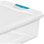 STERILITE 32-Quart Clear Stackable Latching Storage Boxes Container (24 Pack)