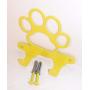 Dog Leash Hook Hanger. Dog Paw. Bright Yellow Color. Made in USA. Solid Steel. Screws Included.