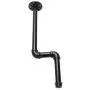 WCHAOEN Industrial Iron Pipe Wall Mounted Clothes Rail Coat Towel Storage Vintage Rack Cloth Hanger Shelf Accessories Tool