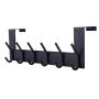 Dseap Over The Door Hanger Hook, Over The Door Towel Rack, Over Door Coat Rack for Clothes Hat Towel Bathroom, Black