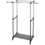 Type A Portable Clothes Rack | Freestanding Heavy-Duty Garment Rack with Double Garment Rack & No Tool Assembly | Perfect for Your Bedroom, Office or Home | 2-Sided Hanging Rods | Black