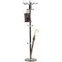 yaya Coat Rack Iron Art Floor Standing Coat Racks Bedroom Clothes Hanger Living Room Clothing Hats Bags Hanging Storage Shelf Rack Coat Hook (Color : Black)