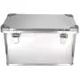 POINSETTIA Aluminum Tool Boxes Waterproof Transport Storage for Truck 60x34x35cm, Silver