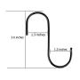 10 Pack S Shaped Hooks Stainless Steel Metal Hangers Hanging Hooks for Kitchen, Work Shop, Bathroom, Garden