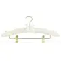 HANGERWORLD 5 Ivory 17inch Satin Padded Pants Skirt Bar Clip Wedding Clothes Coat Hangers HANGERWORLD 5 Ivory 17inch Satin Padded Pants Skirt Bar Clip Wedding Clothes Coat Hangers
